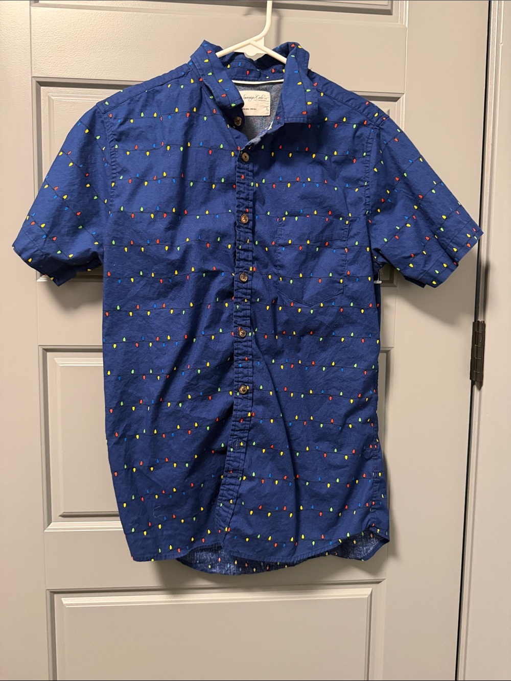 Men’s Sovereign Code Short-Sleeve Button-Up Shirt Bulbs/Navy